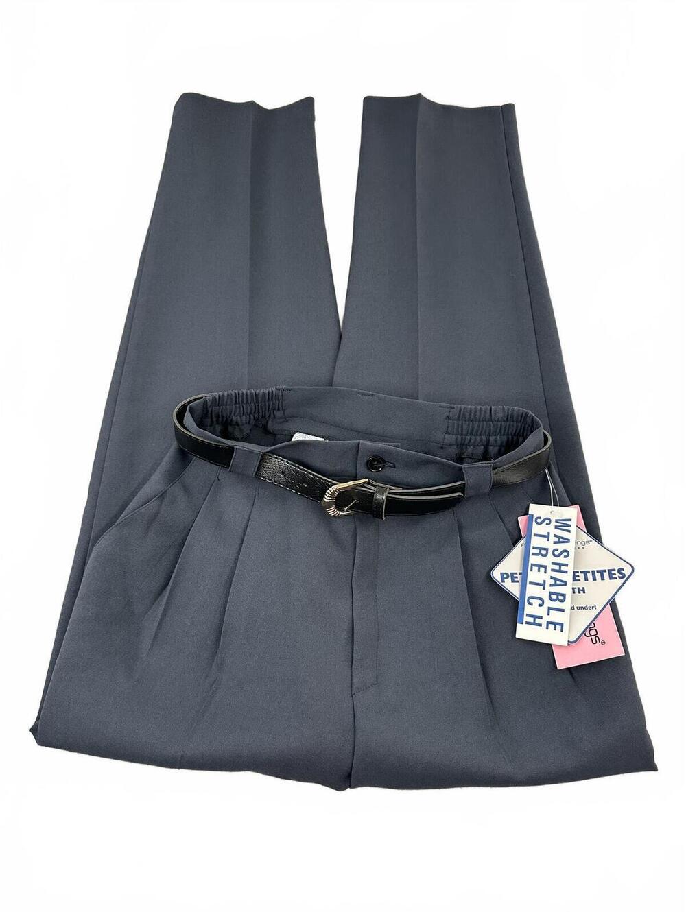 Fundamental Things Petite Grey Washable Stretch Trousers with Belt NWT